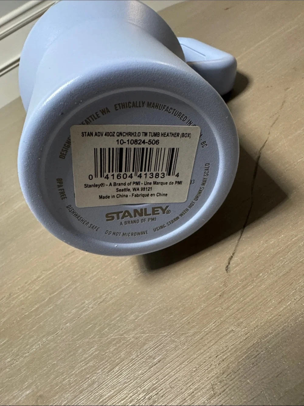 Stanley 40 oz Quencher H2.0 Tumbler in Periwinkle Blue with Handle